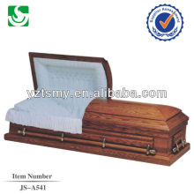 white velvet walnut US casket